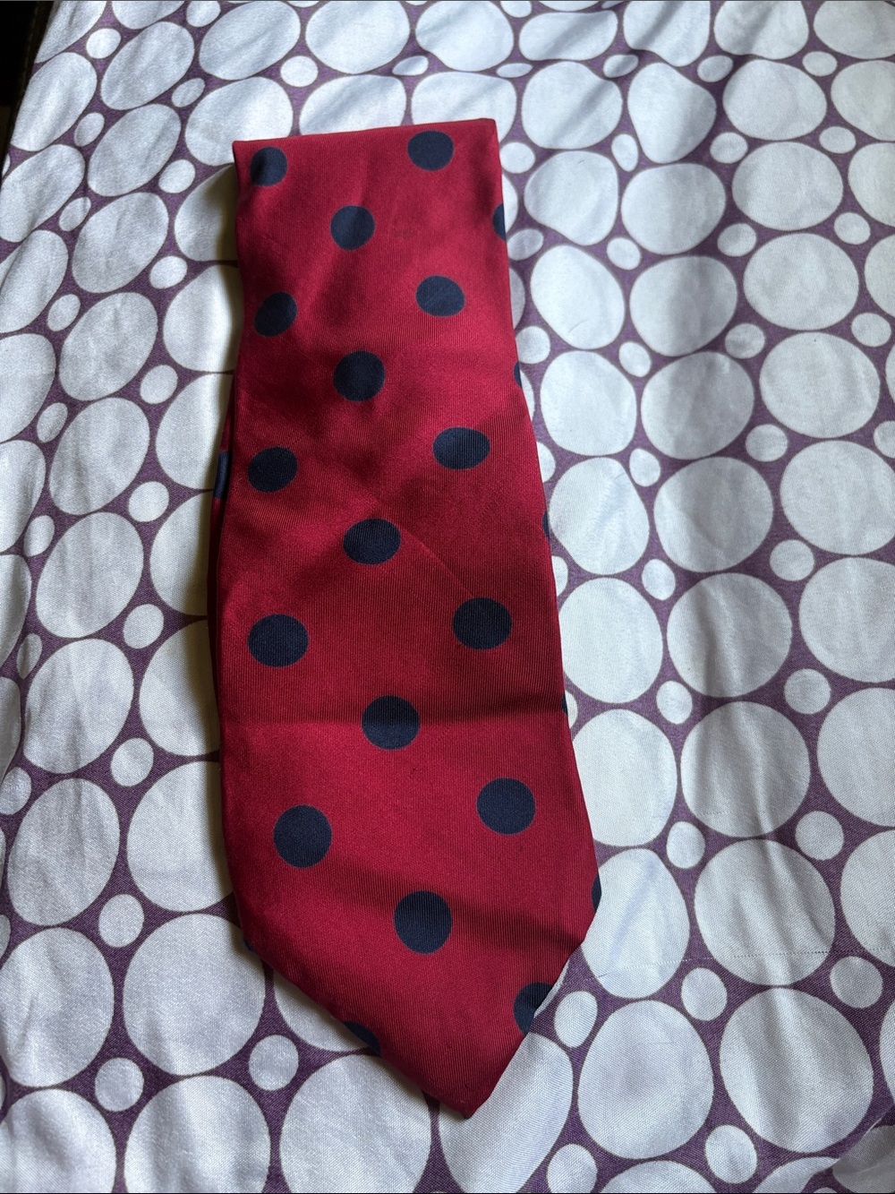 Red Polka Dot Men's Tie